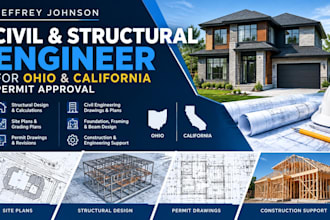 be your civil and structural engineer for ohio, california permit approval
