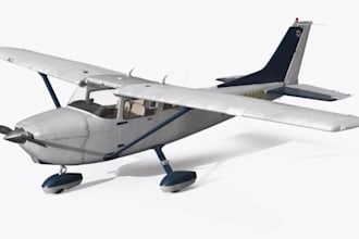 create 3d airplane, aircraft, helicopter modeling