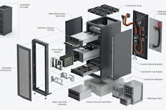 design sheet metal enclosures, electronic chassis, and server racks cad