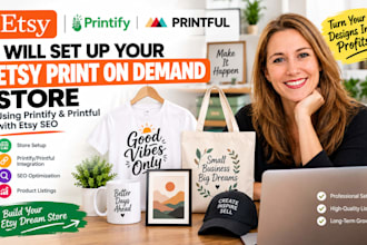 etsy print on demand store setup etsy printify printful etsy seo print on demand