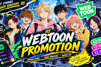 webtoon promotion, tapas comic promotion or webnovel