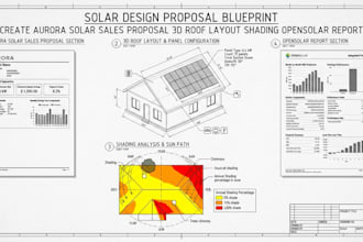 create aurora solar sales proposal 3d roof layout shading opensolar report