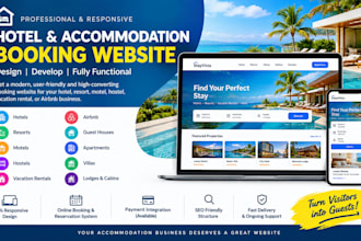 design boutique hotel resort motel hostel vacation rental airbnb booking website