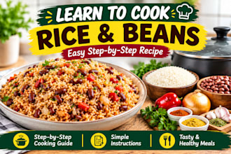 teach you how to cook delicious rice and beans step by step