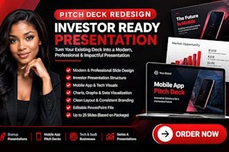 redesign old pitch deck to investor ready presentation series a mobile app tech
