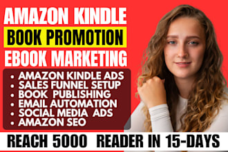 do amazon kindle book promotion, kdp ebook  marketing, facebook ads sales funnel