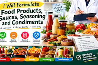 formulate food products, sauces, seasoning and condiments