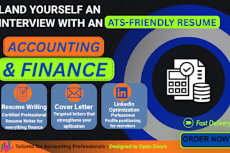 write an accounting finance resume CV for ats jobs