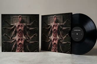 design an album cover or poster for metal bands and more
