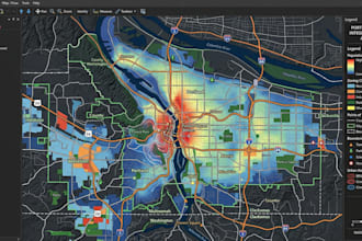 create gis map, geospatial analysis and data visualization in arcgis qgis