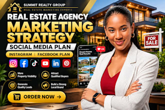 real estate agency marketing strategy social media plan instagram linkedin