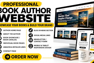 design a professional book author website