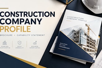 design construction project portfolio and contractor brochure