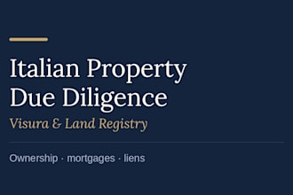 do italian property due diligence, visura and land registry