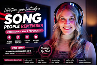 write and sing spanish vocal, rnb, rock vocalist, cantante, español, latino