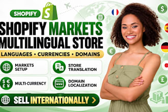 set up shopify markets multilingual store currency and domain localization