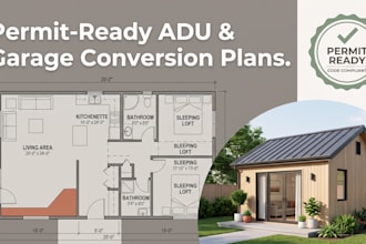 design permit ready adu floor plans and structural drawings