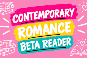 beta read your contemporary romance, romance beta reader