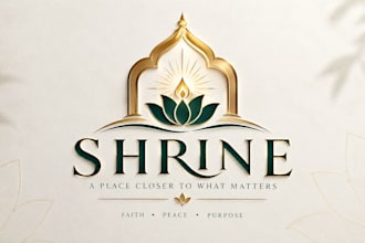 design a unique shrine logo for spiritual, cultural, religious and heritage