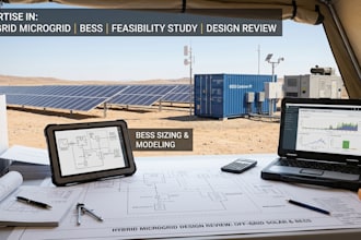 do off grid solar hybrid microgrid bess feasibility study design review