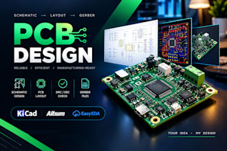 design a professional pcb schematic and pcb layout in kicad