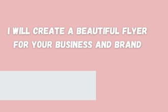 create a flyer for your brand and business