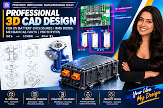 design biotech cad models ev battery enclosures and 3d printing products bms box