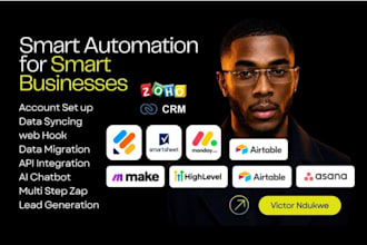 automate zapier jotform go high level asana monday com airtable zoho smart sheet