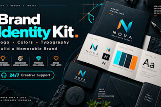 design modern corporate brand identity kit and logo design guidelines