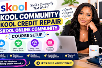 setup skool community skool credit repair skool online community course setup