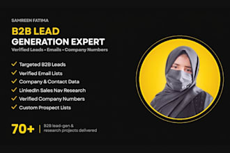do targeted b2b lead generation, email list building, linkedin research