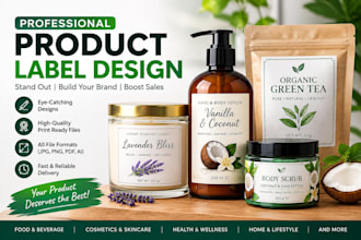 design premium label packaging for your brand