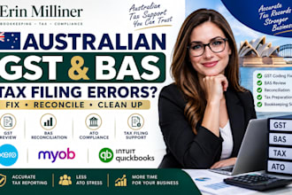 fix australian gst bas tax filing errors in xero myob quickbooks reconciliation