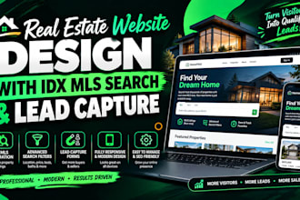 design a real estate website with idx mls search and lead capture