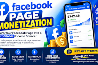 help you earn from your facebook page through monetization