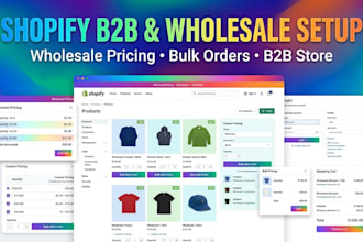 set up shopify b2b wholesale store, pricing and features