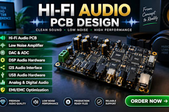 hi fi audio pcb design  low noise amplifier dac adc dsp usb hardware