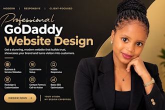 build godaddy website design and redesign