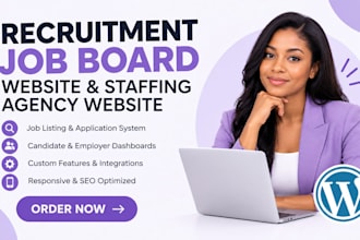 design recruitment website job board website staffing wordpress staffing website