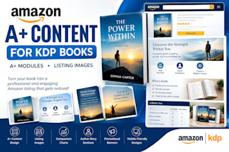 design captivating amazon a plus content and listing images for your KDP book