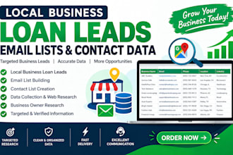 do local business loan leads email magnet contact list data collection web scrap