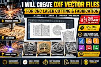 create precise dxf vector files for cnc laser cutting and fabrication