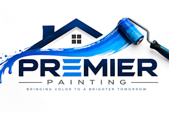 design a professional renovation, painting, or painter ,  paint roller logo