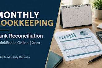 do monthly bookkeeping  bank reconciliation for your business