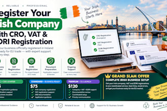 register your irish company with cro, vat and eori registration