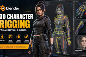 rig your 3d character in blender for animation and games