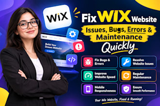 fix wix website issues, bugs, errors and maintenance quickly