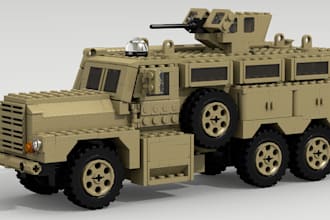 model 3d military lego, custom lego moc, lego house, lego tecnic with manuals