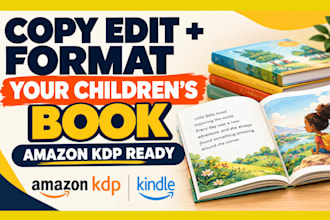 copy edit and format your children book for amazon KDP