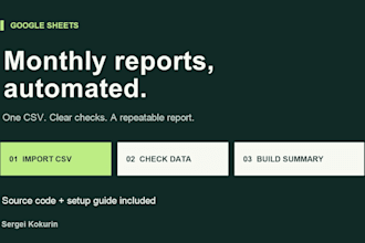 automate your monthly google sheets reports and CSV imports